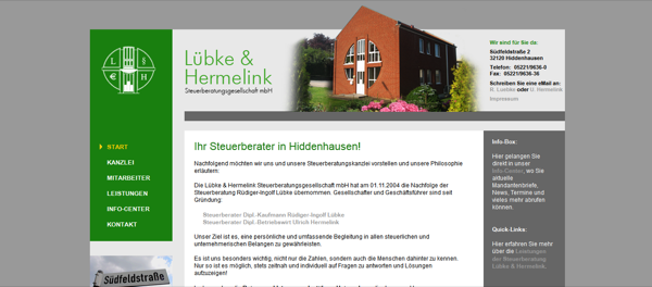 Referenz: Steuerberater Lübke